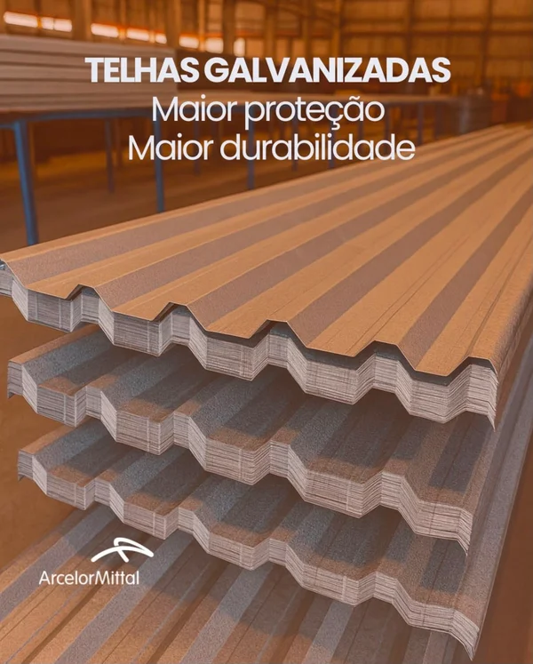 Telhas galvanizadas ArcelorMittal, com maior proteção e durabilidade